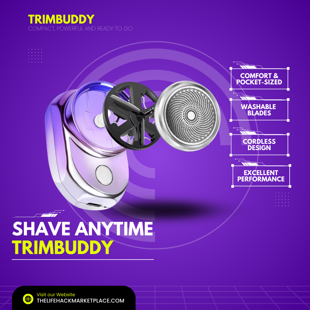 TrimBuddy - Shave Anytime, Anywhere – Compact, Powerful, Ready to Go!