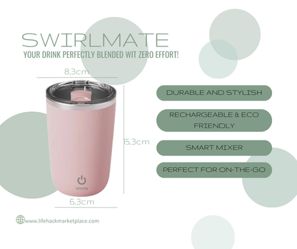 SwirlMate -Recharge. Stir. Sip. The Smarter Way to Enjoy Your Drinks on the Go