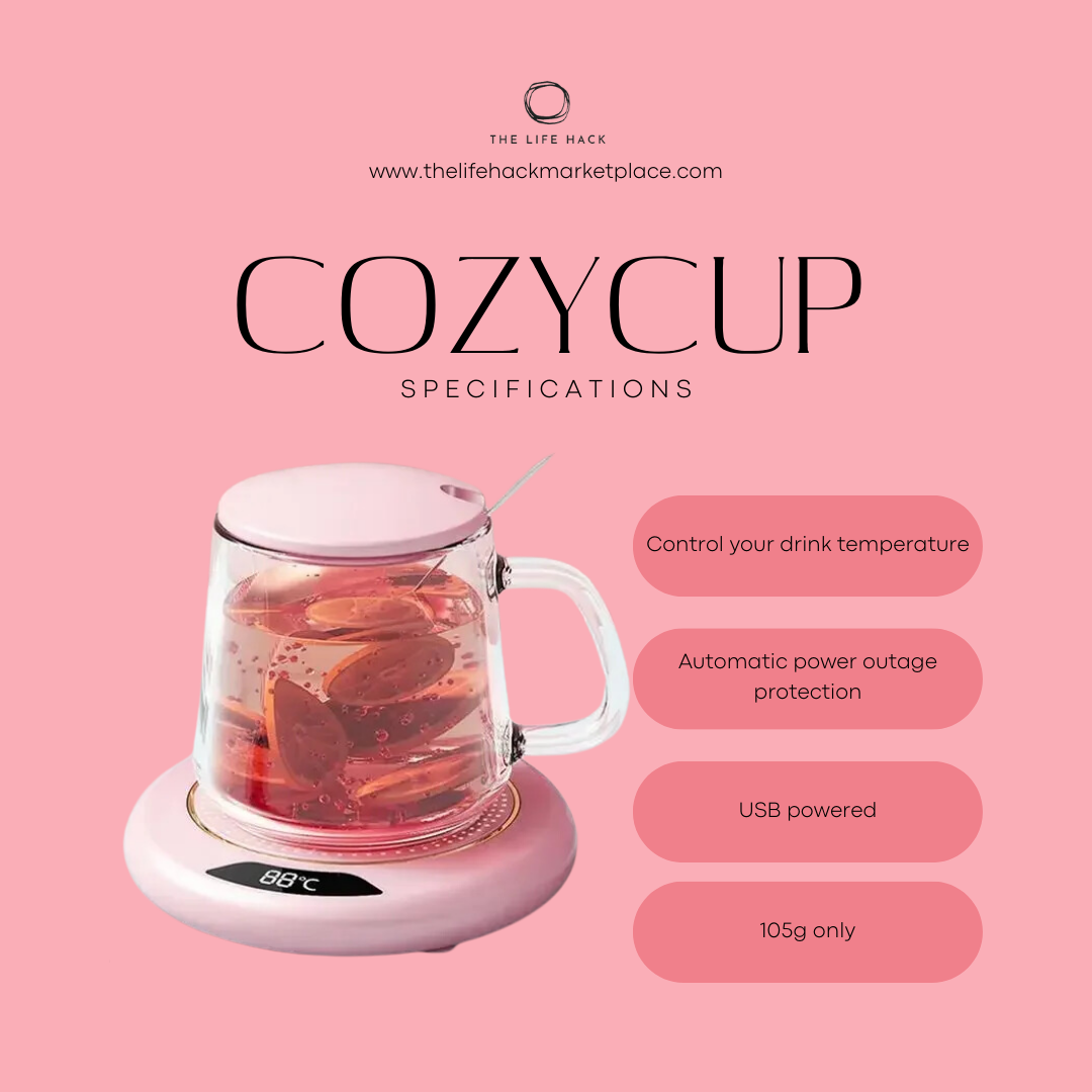 CozyCup -  Keep Your Drink Perfectly Warm, Anytime, Anywhere!