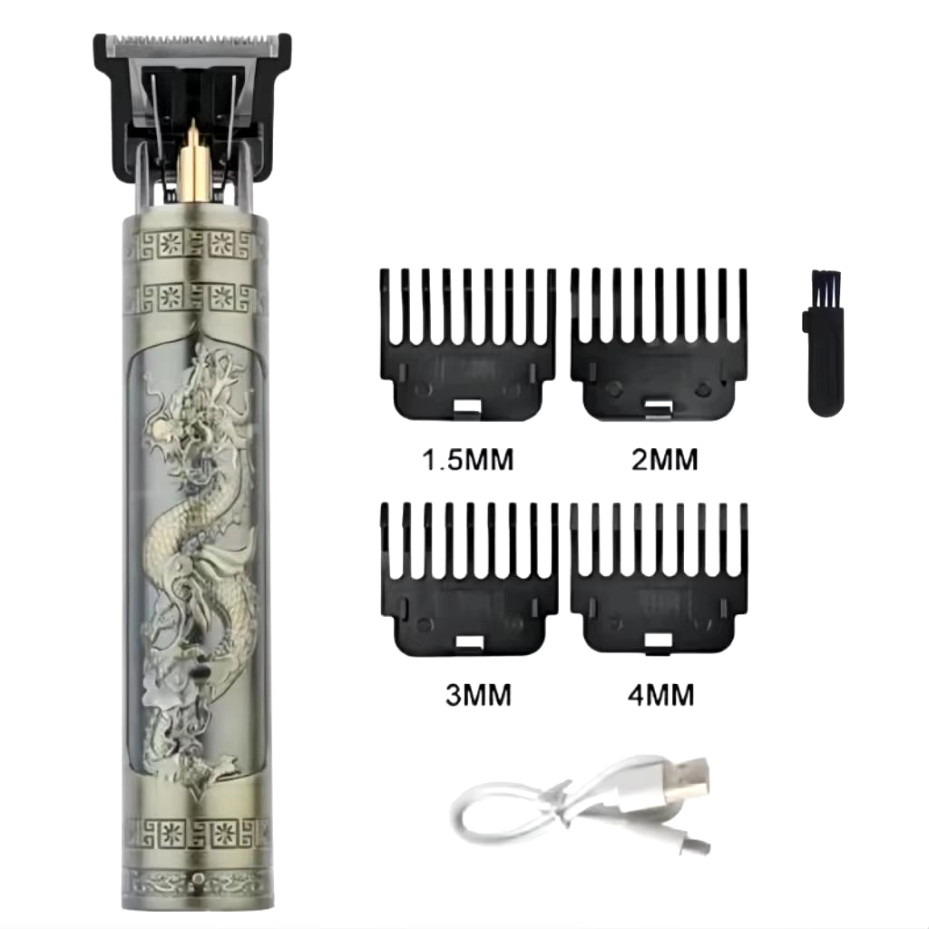 Vintage T9 Electric Hair Cutting Machine Hair Clipper Professional Men Shaver Rechargeable Barber Trimmer for Men Dragon Buddha