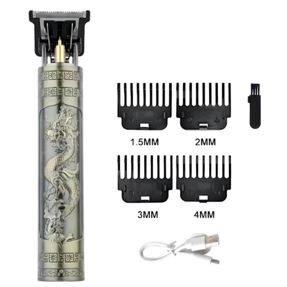 Vintage T9 Electric Hair Cutting Machine Hair Clipper Professional Men Shaver Rechargeable Barber Trimmer for Men Dragon Buddha